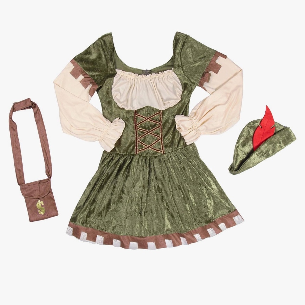 Boo Inc Lady Robin Hood Adult Costume Halloween Size Medium NWOT